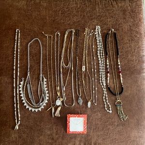 Stella & Dot necklaces. Beautiful condition. Entire Lot. Layering, Zoe, Sutton